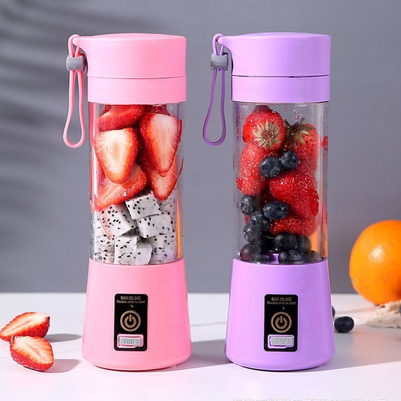 Portable USB Juicer Blender – 6 Blades, Rechargeable Smoothie Maker for Travel & Gym 🍓🥤