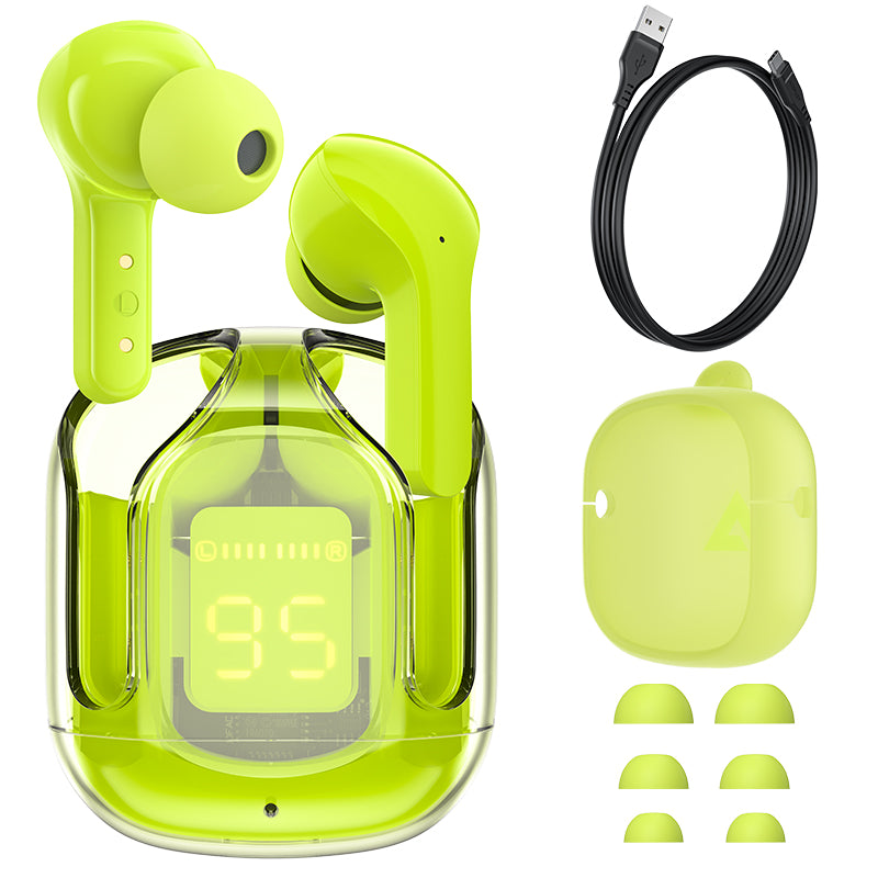 T6 Crystal Wireless Earbuds UAE – Waterproof Bluetooth 5.3 Earphones with LED Display & Fast Charging