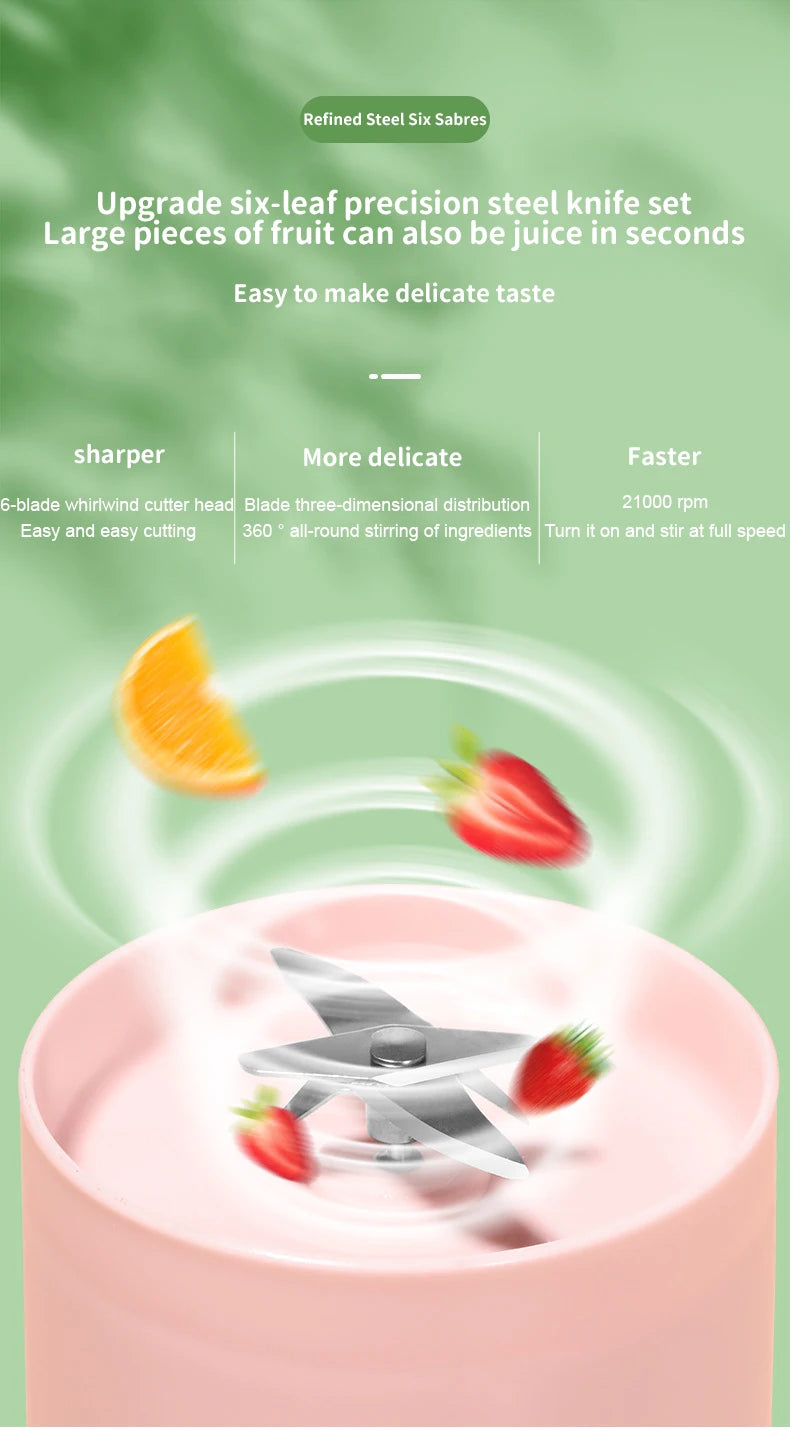 Six-leaf precision steel knife set with text on a green background