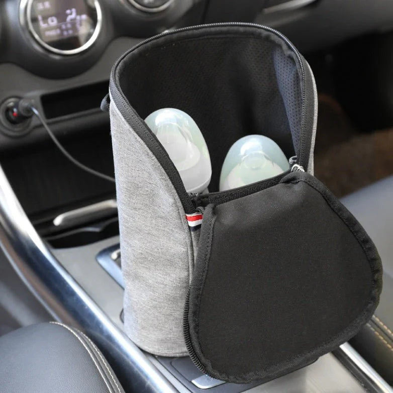 🍼 USB Baby Bottle Warmer for Car – Dual Bottle Travel Milk Heater for Breastfeeding Moms 🚗