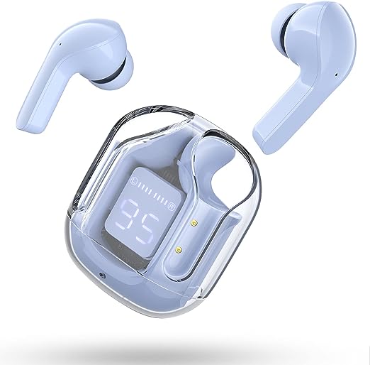 T6 Crystal Wireless Earbuds UAE – Waterproof Bluetooth 5.3 Earphones with LED Display & Fast Charging