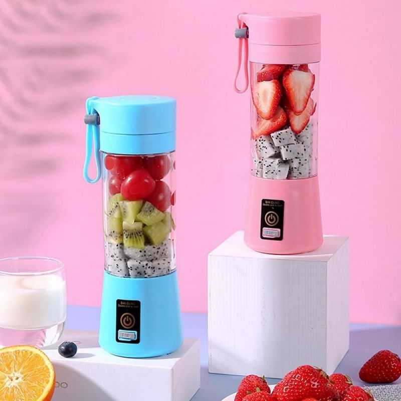 Portable USB Juicer Blender – 6 Blades, Rechargeable Smoothie Maker for Travel & Gym 🍓🥤