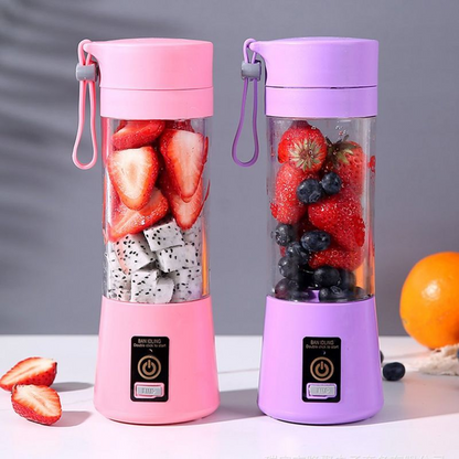 Portable USB Juicer Blender – 6 Blades, Rechargeable Smoothie Maker for Travel & Gym 🍓🥤