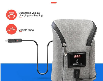 🍼 USB Baby Bottle Warmer for Car – Dual Bottle Travel Milk Heater for Breastfeeding Moms 🚗