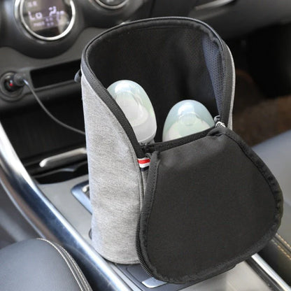 🍼 USB Baby Bottle Warmer for Car – Dual Bottle Travel Milk Heater for Breastfeeding Moms 🚗