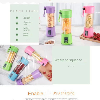 Portable USB Juicer Blender – 6 Blades, Rechargeable Smoothie Maker for Travel & Gym 🍓🥤